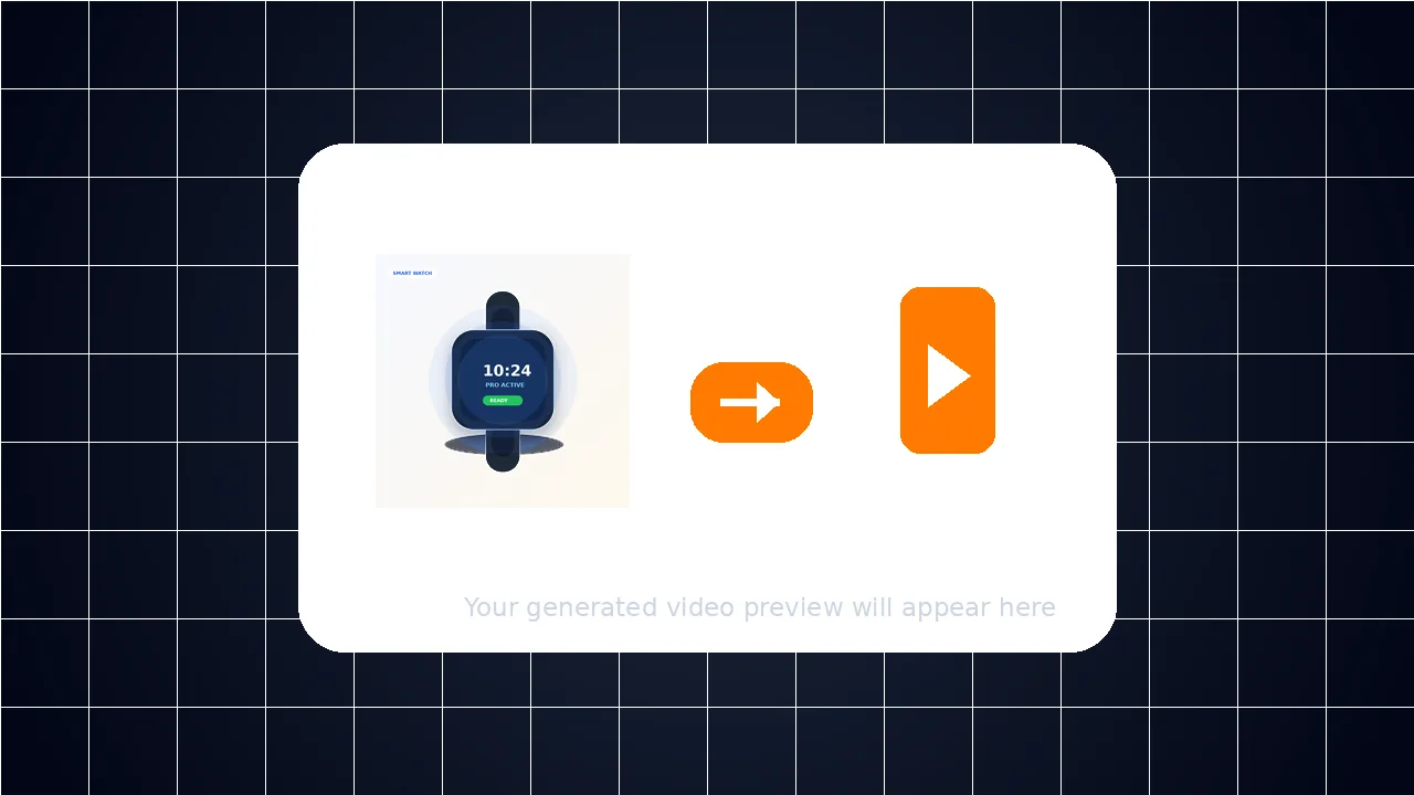 Product video generator preview placeholder